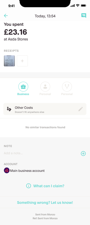 Expense management software in the NextLink Agency app